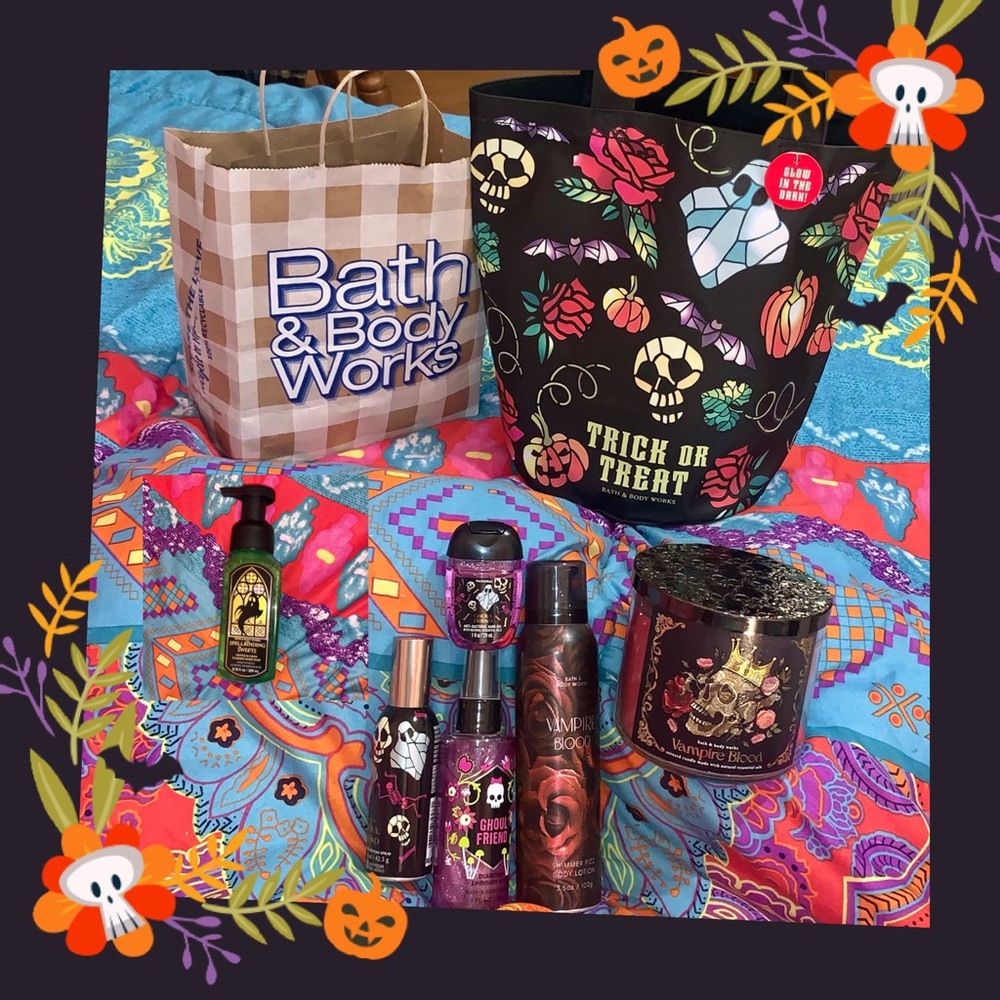 7 piece new with tags Bath and Bodyworks BOO bag bundle.It’s faboolous